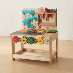 Medinės dirbtuvės su įrankiais ir priedais MASTERKIDZ Montessori STEM