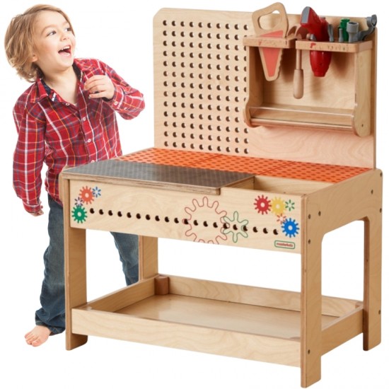 Medinės dirbtuvės XXL Montessori STEM su įrankiais MASTERKIDZ