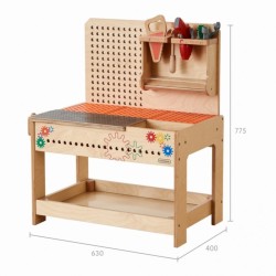 Medinės dirbtuvės XXL Montessori STEM su įrankiais MASTERKIDZ