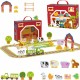 Medinės fermos lagamine figūrėlės, transporto priemonės TOOKY TOY