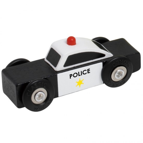 Mediniai automobiliai, policijos ir gaisrinės mašinos, 3 vnt. rinkinys CLASSIC WORLD