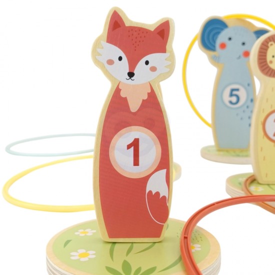 Mediniai įgūdžių žaidimo lankai „Mėtyk į taikinį“, 15 vnt. TOOKY TOY