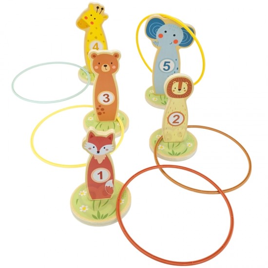 Mediniai įgūdžių žaidimo lankai „Mėtyk į taikinį“, 15 vnt. TOOKY TOY
