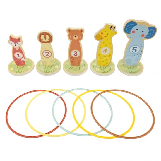 Mediniai įgūdžių žaidimo lankai „Mėtyk į taikinį“, 15 vnt. TOOKY TOY