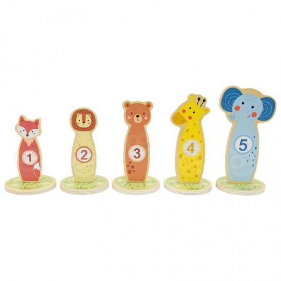 Mediniai įgūdžių žaidimo lankai „Mėtyk į taikinį“, 15 vnt. TOOKY TOY