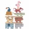Mediniai kaladėlės Dėlionė Gyvūnai Montessori 9 vnt. TOOKY TOY