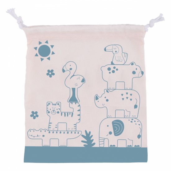 Mediniai kaladėlės Dėlionė Gyvūnai Montessori 9 vnt. TOOKY TOY