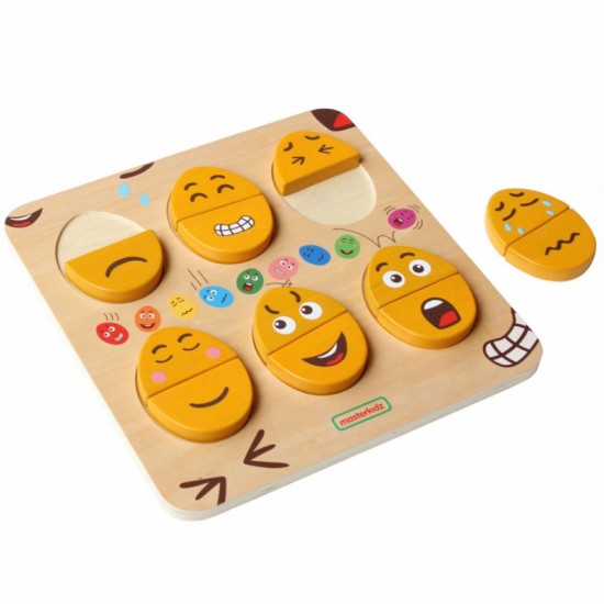 Mediniai kiaušiniai emocijų mokymosi lenta - koks humoras? Montessori MASTERKIDZ