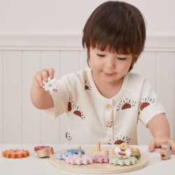 Mediniai spalvoti Montessori Gears VIGA PolarB