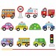 Mediniai susipynę siūlai, suvarstomi Montessori automobiliai „Viga“
