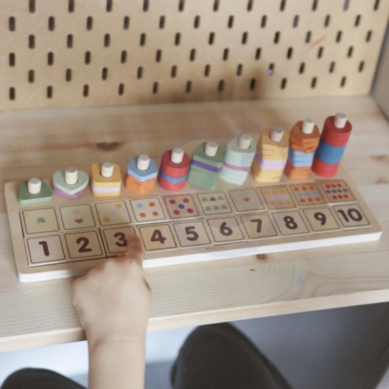 Medinis Abacus Montessori numerių rūšiuotojas VIGA PolarB