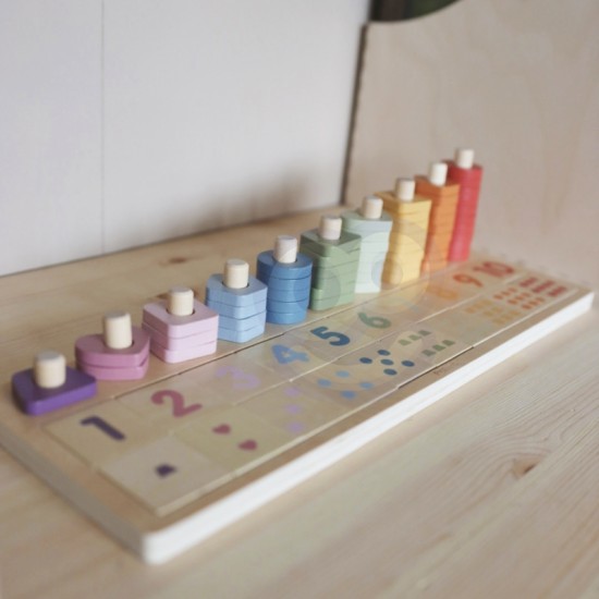 Medinis Abacus Montessori numerių rūšiuotojas VIGA PolarB
