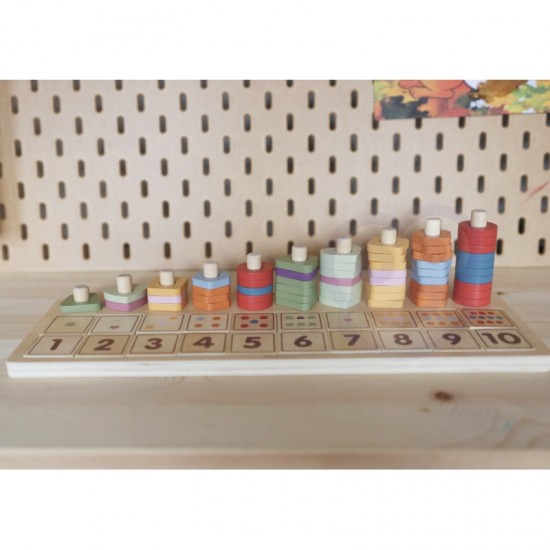 Medinis Abacus Montessori numerių rūšiuotojas VIGA PolarB