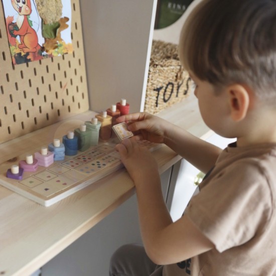 Medinis Abacus Montessori numerių rūšiuotojas VIGA PolarB