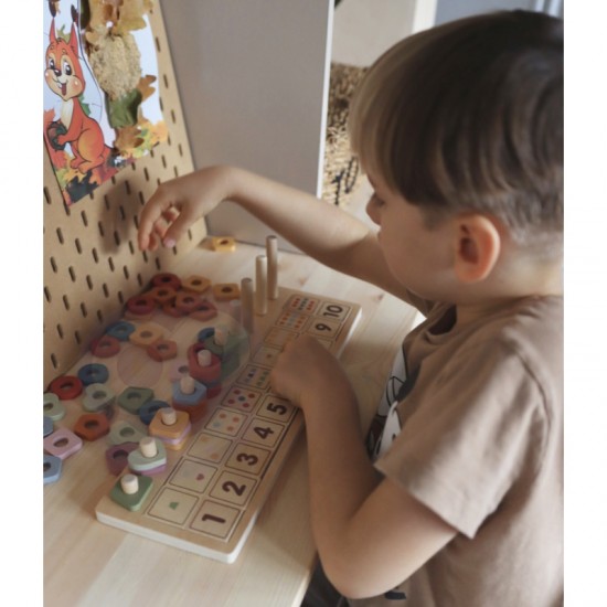 Medinis Abacus Montessori numerių rūšiuotojas VIGA PolarB