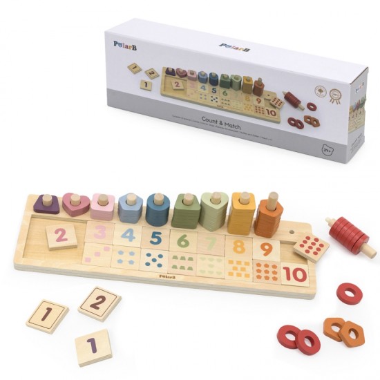 Medinis Abacus Montessori numerių rūšiuotojas VIGA PolarB