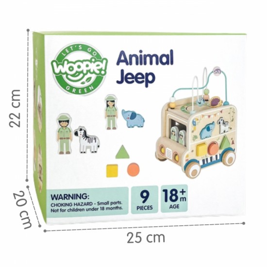 Medinis aktyvumo kubas Safari visureigis FSC WOOPIE GREEN