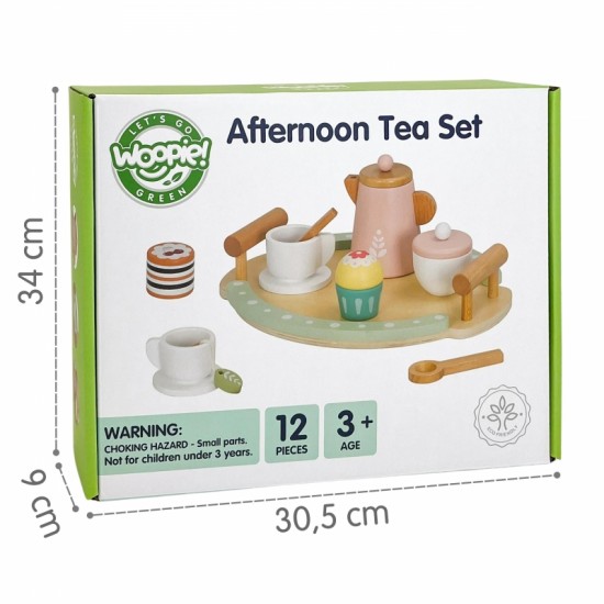 Medinis arbatos ir kavos rinkinys, 12 vnt., FSC WOOPIE GREEN