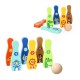 Medinis boulingas vaikams, 6 vnt. + kamuoliukas TOOKY TOY