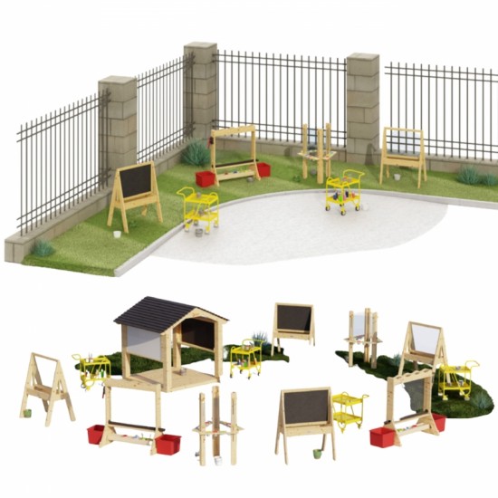 Medinis edukacinis molbertas CLASSIC WORLD EDU