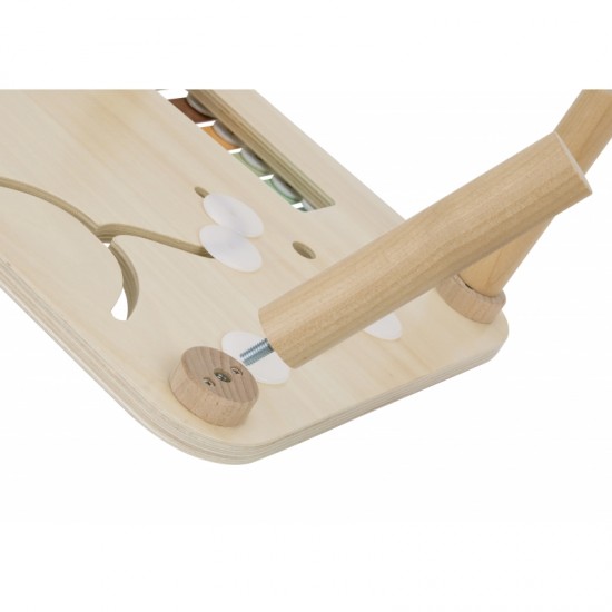 Medinis edukacinis stalas muzikinis sensorinis labirintas 5 viename WOOPIE GREEN
