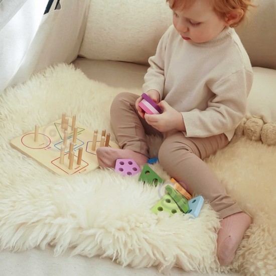 Medinis geometrinis rūšiuoklis, mokymosi figūros, skaičiavimas TOOKY TOY