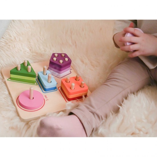 Medinis geometrinis rūšiuoklis, mokymosi figūros, skaičiavimas TOOKY TOY