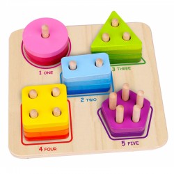 Medinis geometrinis rūšiuoklis, mokymosi figūros, skaičiavimas TOOKY TOY
