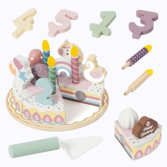 Medinis gimtadienio tortas su pjaustomu lipduku TOOKY TOY