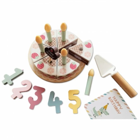 Medinis gimtadienio tortas su ropių žvakėmis TOOKY TOY