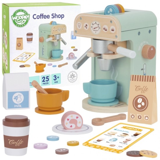 Medinis kavos virimo aparatas, 25 vnt. Barista saldumynai WOOPIE GREEN