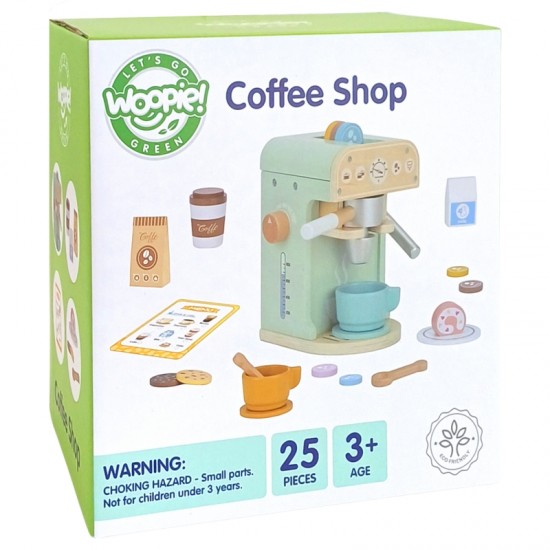 Medinis kavos virimo aparatas, 25 vnt. Barista saldumynai WOOPIE GREEN