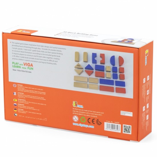 Medinis konstruktorius 3D Montessori kaladėlės VIGA