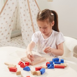 Medinis konstruktorius 3D Montessori kaladėlės VIGA