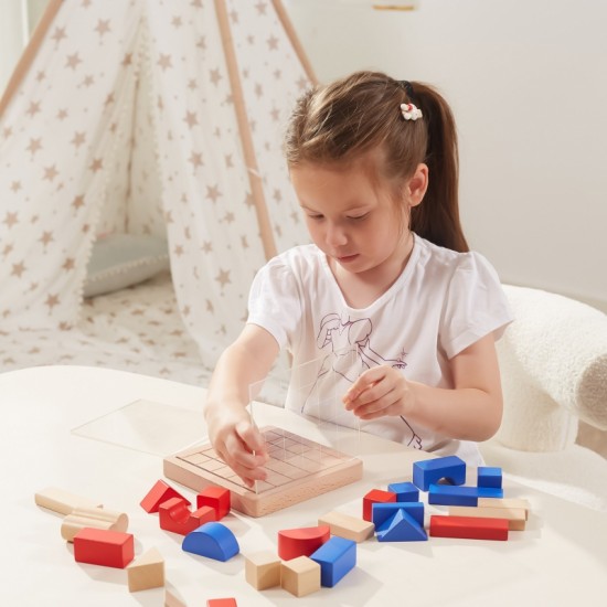 Medinis konstruktorius 3D Montessori kaladėlės VIGA