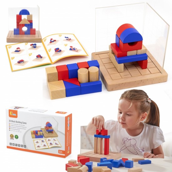 Medinis konstruktorius 3D Montessori kaladėlės VIGA