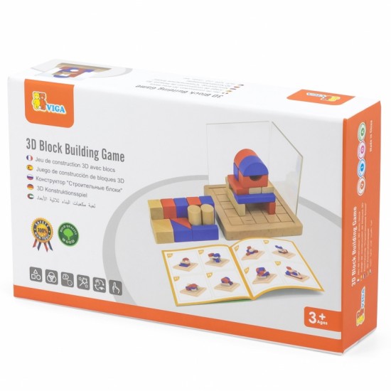 Medinis konstruktorius 3D Montessori kaladėlės VIGA