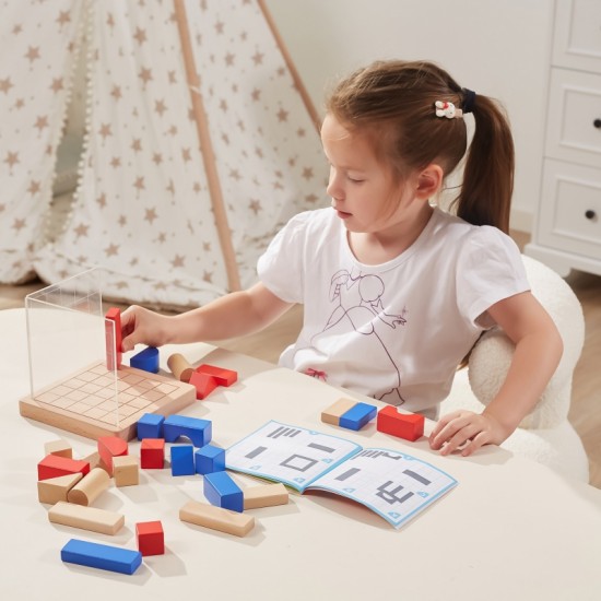 Medinis konstruktorius 3D Montessori kaladėlės VIGA