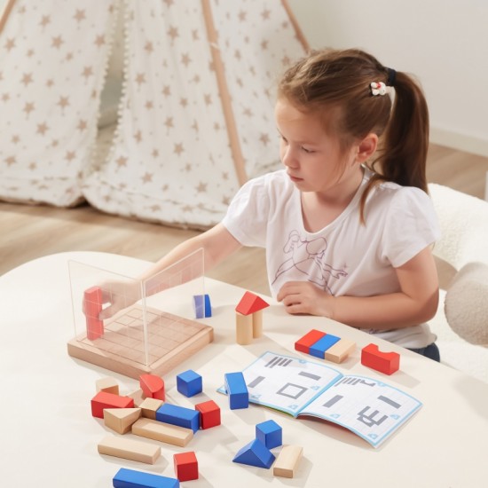 Medinis konstruktorius 3D Montessori kaladėlės VIGA