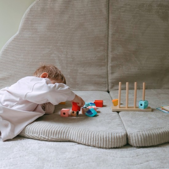 Medinis krabo dėlionės kaladėlių rinkinys, pastelinės spalvos TOOKY TOY