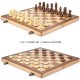 Medinis magnetinis šachmatų ir šaškių rinkinys THOMS Gold Knight 2 viename, 15″