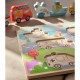 Medinis Montessori dėlionės rinkinys, transporto priemonės, automobiliai, lėktuvas, laivas, miestas, atitikimo formos Tooky