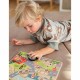 Medinis Montessori dėlionės rinkinys, transporto priemonės, automobiliai, lėktuvas, laivas, miestas, atitikimo formos Tooky