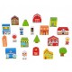 Medinis pastatų ir figūrėlių rinkinys „Miestas“ TOOKY TOY