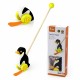 Medinis pingvinų stūmiklis „Viga Toys“