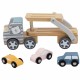Medinis Vilkikas Su Žaisliniais Automobiliais VIGA PolarB Montessori