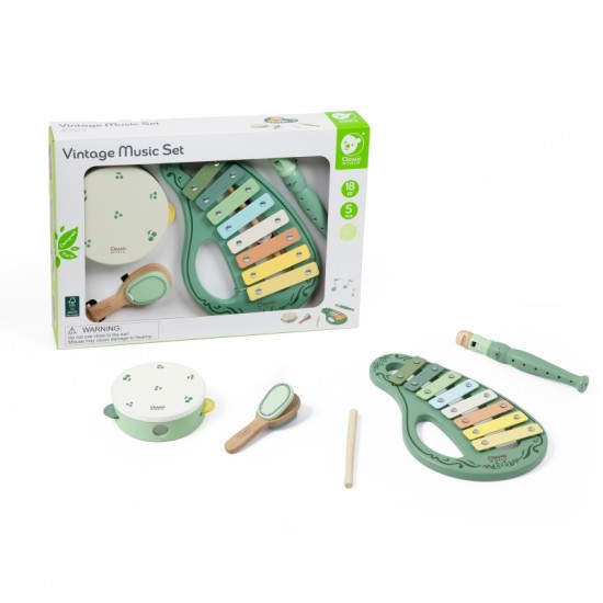 Medinis vintažinis muzikos instrumentų rinkinys, 18 ms+ CLASSIC WORLD