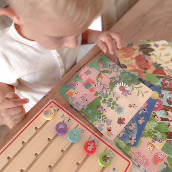 Medinis žaidimas „Mokomės skaičiuoti gyvūnus“ TOOKY TOY