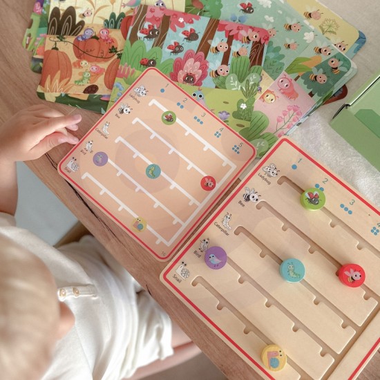 Medinis žaidimas „Mokomės skaičiuoti gyvūnus“ TOOKY TOY