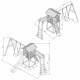 Medinis žaidimų aikštelės bokštas su sūpynėmis, kopėčiomis ir čiuožykla XLL AXI